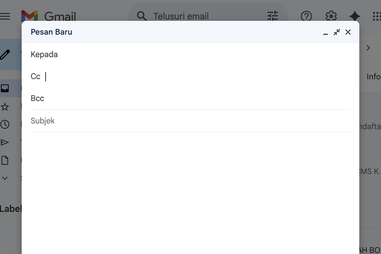 Apa arti cc dan bcc dalam email?