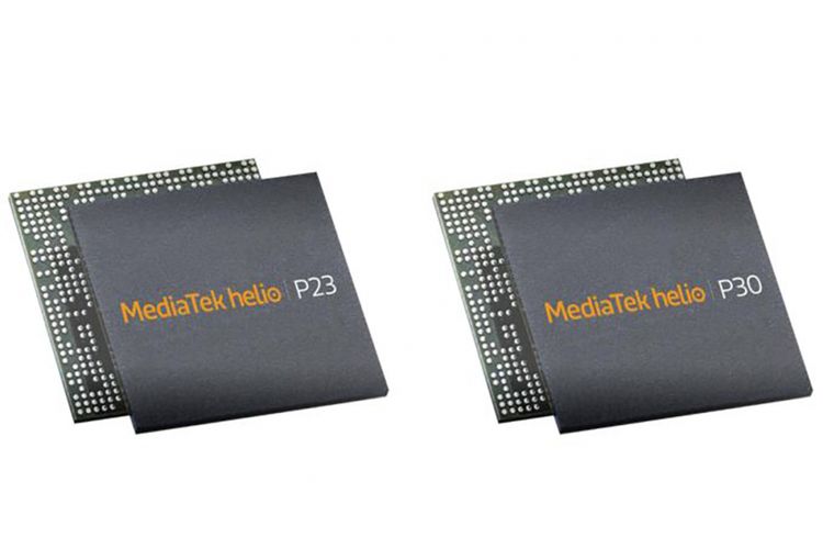 Ilustrasi chip Mediatek Helio P23 dan Helio P30.
