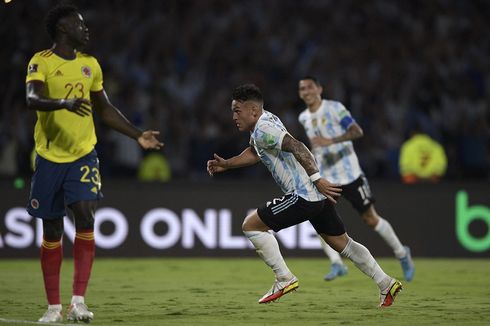 HT Argentina Vs Kolombia, Lautaro Martinez Antar Tim Tango Unggul 1-0