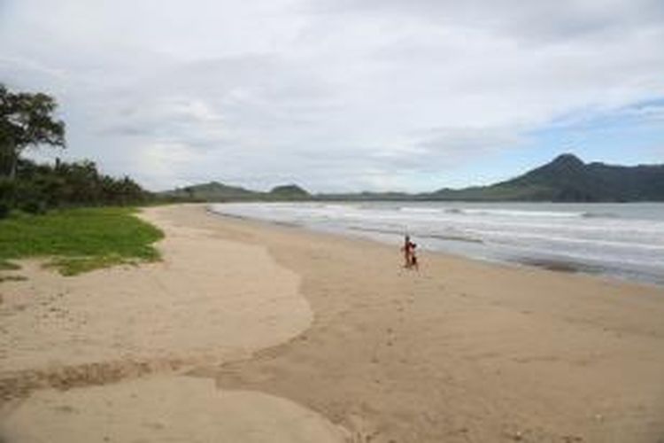 Pantai Mustika, salah satu destinasi wisata baru di yang akan dikembangkan oleh Pemkab Banyuwangi, Jawa Timur.