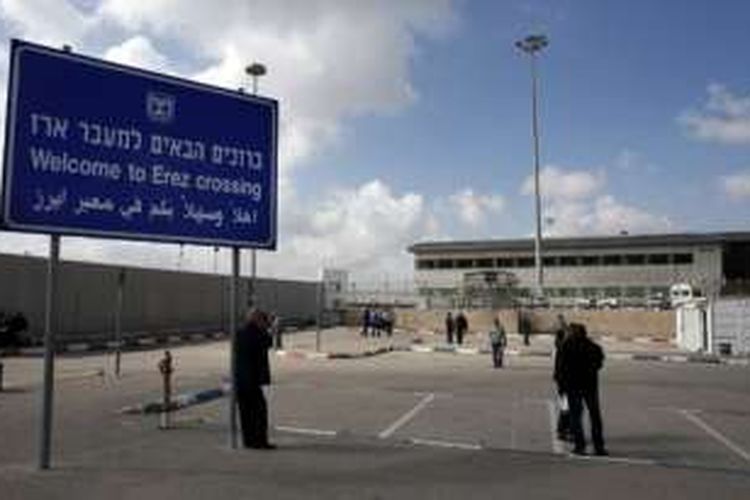 Pintu perbatasan Erez yang menghubungkan Jalur Gaza dan Israel.