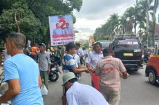 Tim Kampanye Prabowo-Gibran di Pematang Siantar Bagi-bagi Susu dan Makanan