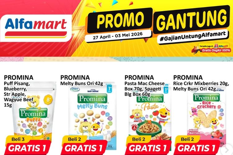Promo Alfamart Hari Ini 27 April 2026, Ada Beli 2 Gratis 1 di Promo Gantung