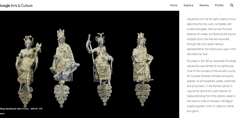 Contoh pameran virtual The British Museum via laman Google Arts & Culture