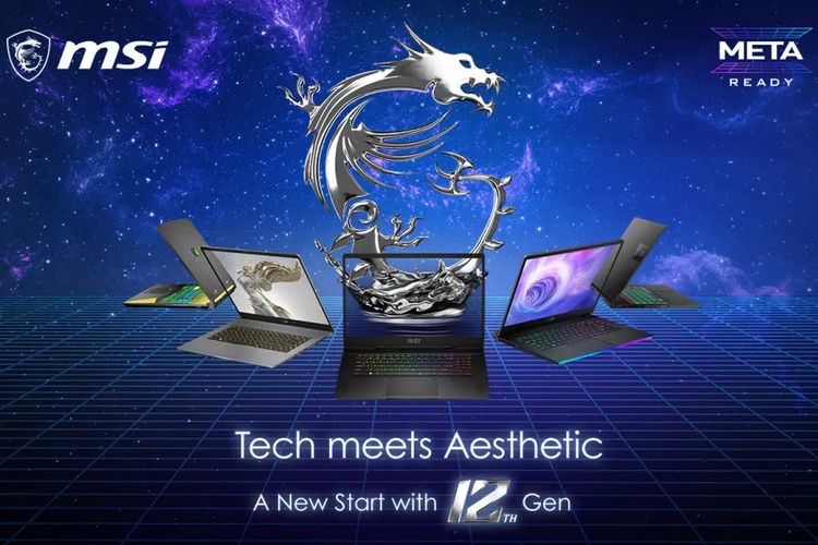 Ilustrasi laptop gaming terbaru MSI yang diperkenalkan di gelaran CES 2022.