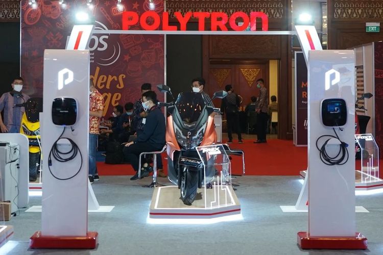 Ilustrasi booth Polytron di pameran IMOS 2022