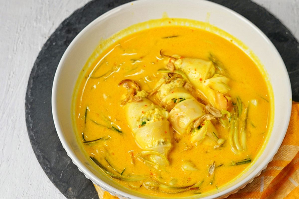 Ilustrasi gulai cumi.