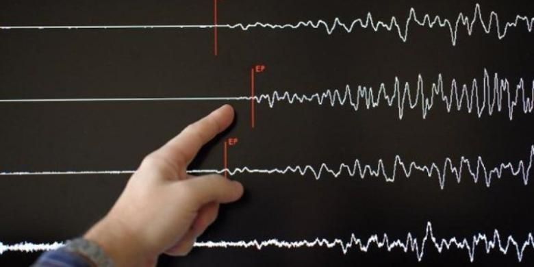 Ilustrasi gempa bumi.