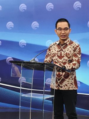 Juru bicara Kementerian Kominfo Dedy Permadi melakukan konferensi pers terkait batas waktu pendaftaran PSE Lingkup Privat, di Gedung Kominfo, Jakarta Pusat, Rabu (22/6/2022).