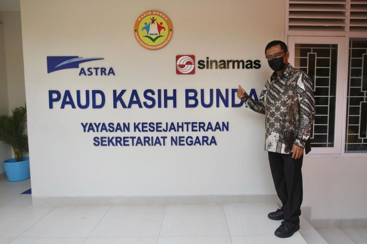 Managing Director Sinar Mas Selah Husin saat peresmian PAUD Kasih Bunda di Komplek Sekretariat Negara, Kota Tangerang, 10 Juni 2021. 