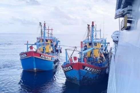 TNI AL Tangkap Tiga Kapal Malaysia Pencuri Ikan di Selat Malaka