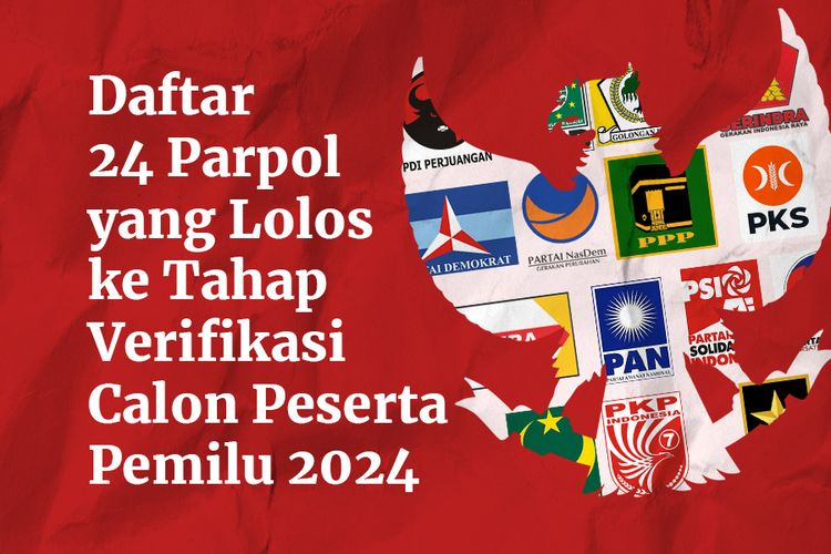 Daftar 24 Parpol yang Lolos ke Tahap Verifikasi Calon Peserta Pemilu 2024