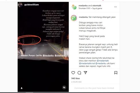 Ada Tali Melintang di Jalan, Bisa Bikin Celaka Pengendara Motor