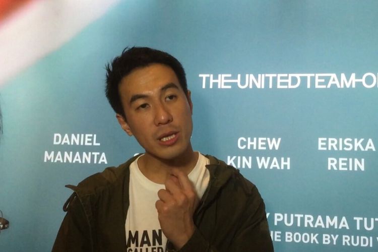 Presenter Daniel Mananta saat ditemui dalam press screening film A Man Called Ahok di kawasan Epicentrum, Kuningan, Jakarta Selatan, Senin (5/11/2018).