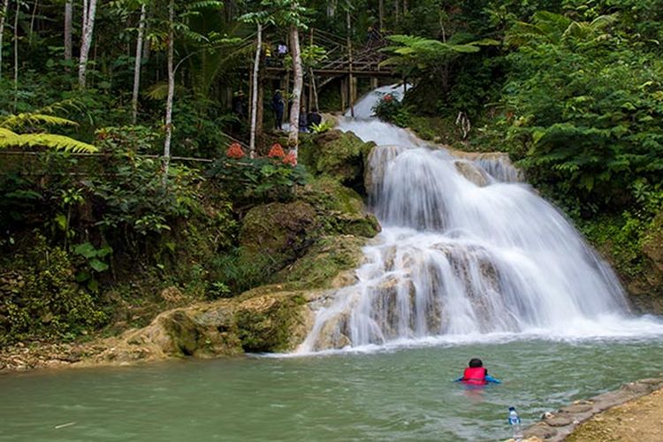 Kolam Ketiga di Ekowisata Sungai Mudal, Kulon Progo, Yogyakarta dengan kedalaman sekitar dua meter.