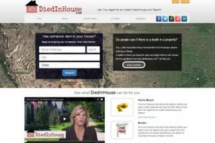 DiedinHouse.com merupakan situs yang secara spesifik menyediakan data kematian di dalam sebuah properti. Menariknya, data yang disediakan Condrey tidak bermaksud untuk menimbulkan isu klenik tentang kehadiran 