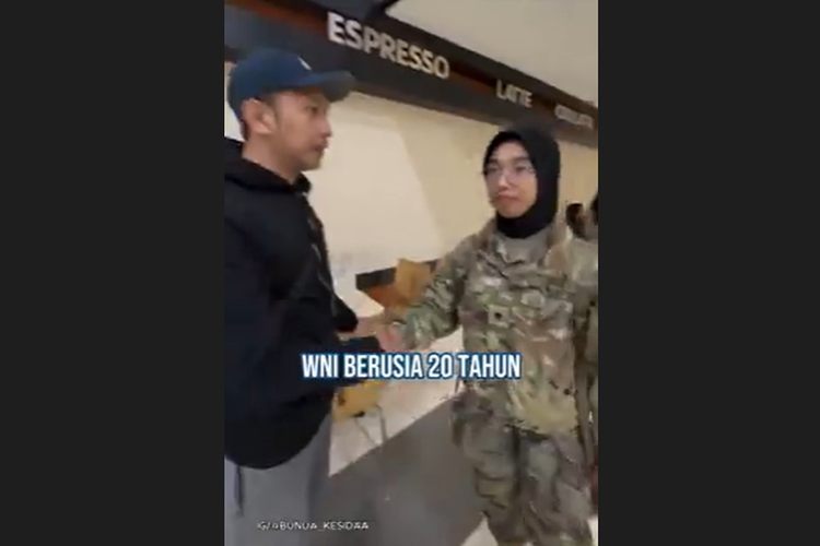Kezia Syifa, WNI asal Tangerang, yang bergabung dengan Army National Guard AS sejak 2025 dan viral usai momen haru pamitan dengan sang ibu.