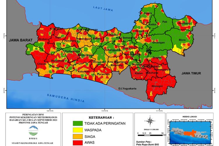 Peringatan kekeringan di Jateng