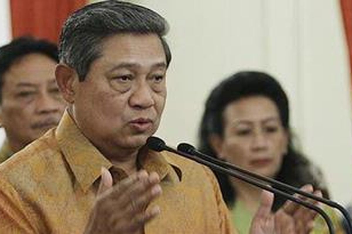 Presiden Susilo Bambang Yudhoyono saat menggelar pertemuan konsultasi pemerintah dengan pimpinan Dewan Perwakilan Daerah (DPD) RI, di Istana Negara, Selasa (26/7/2011).