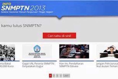 Nantikan Pengumuman Hasil SNMPTN 2013 di Kompas.com
