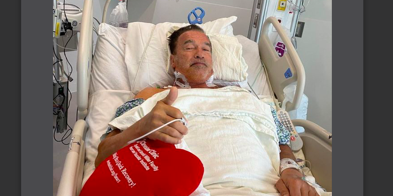 Aktor yang juga mantan politisi Arnold Schwarzenegger usai jalani operasi jantung untuk kali kedua di usia 73 tahun.