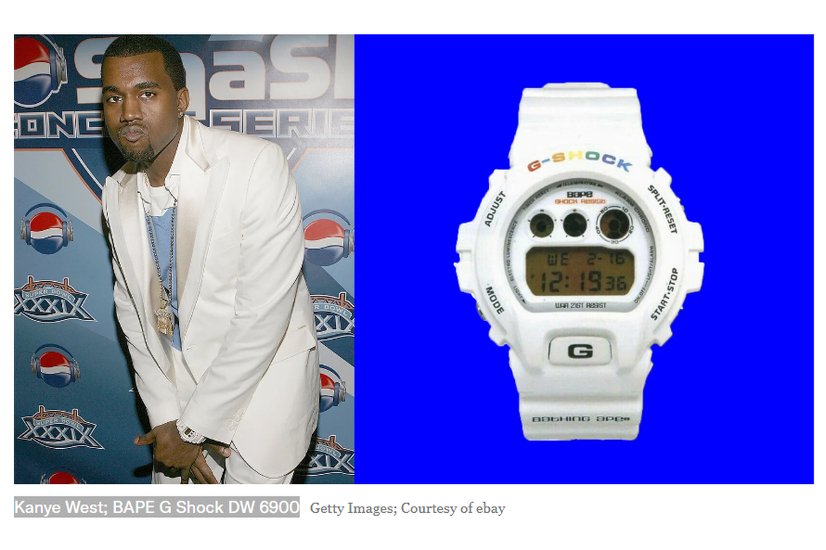 Kanye West; G Shock x BAPE  DW 6900