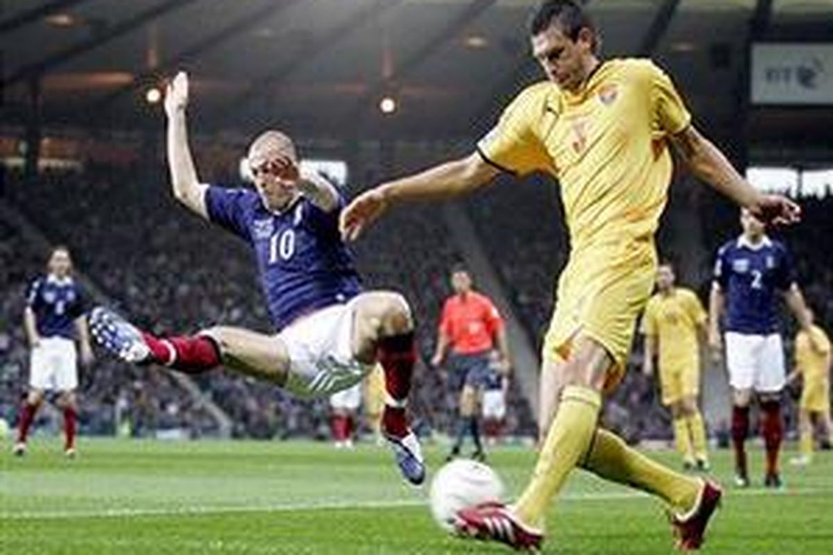 Penyerang Skotlandia, Steven Fletcher.