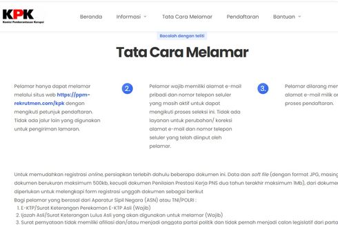 Indonesia Memanggil, KPK Buka Lowongan Jubir, Simak Syarat dan Tata Cara Melamarnya...