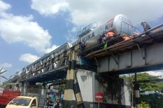 KA BBM Pertamina Anjlok di Jembatan Brantas Kota Malang