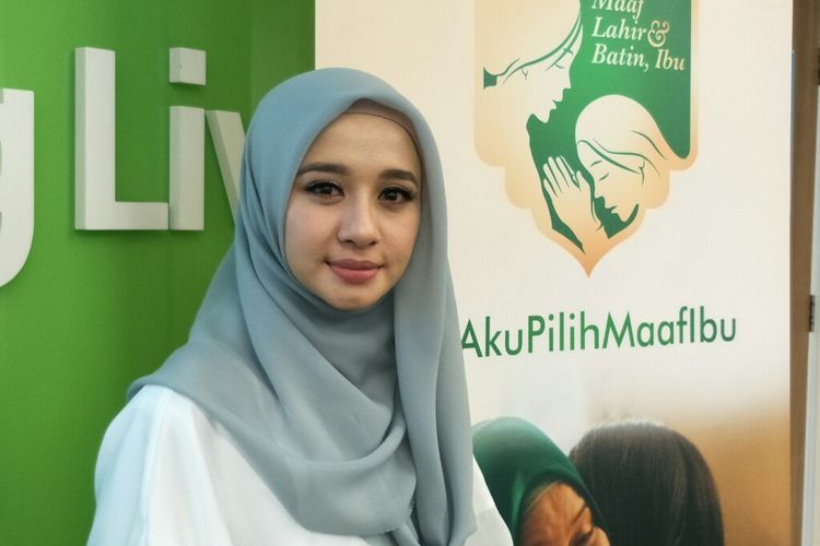 Artis peran  Laudya Chyntia Bella dalam jumpa pers di kawasan Senayan, Jakarta Pusat, Kamis (16/5/2019).