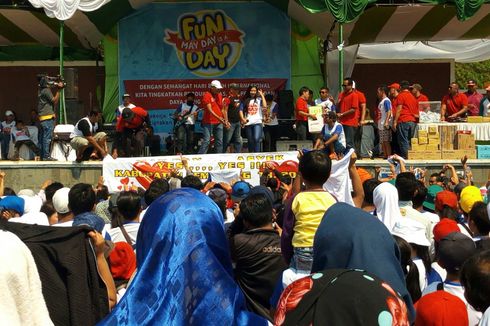 May Day di Ungaran, Ribuan Buruh Ikuti Jalan Sehat Berhadiah Mobil