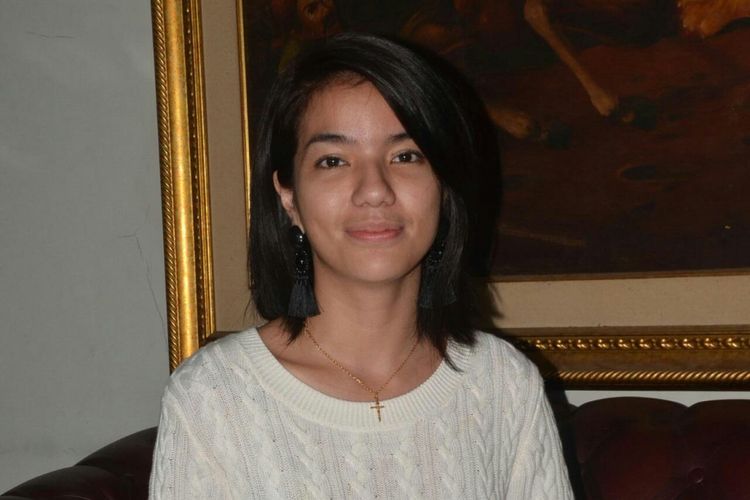 Sheila Marcia saat ditemui di kawasan Kebayoran Baru, Jakarta Selatan, Sabtu (10/2/2018).