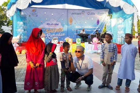 Di Safari Ramadhan BUMN, Antam Beri Santunan ke 1000 Anak Yatim
