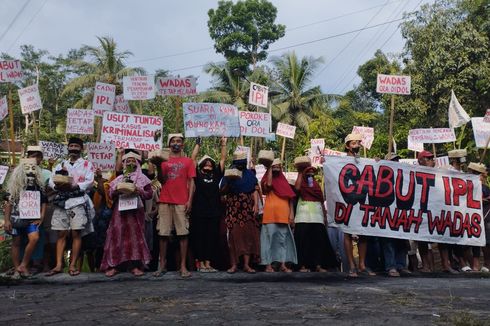 Tolak Pengukuran dan Perhitungan Tanam Tumbuh Tahap II, Warga Wadas Lakukan Aksi Bisu keliling Desa