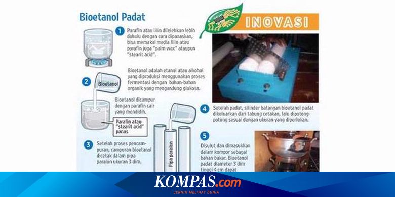 Bioetanol Padat Yang Praktis Halaman All Kompas Com