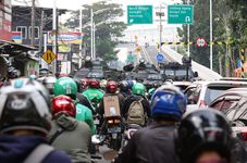 Emergency Covid-19 Restrictions Create Traffic Congestion in Indonesian Capital 