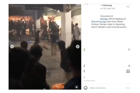 Viral, Video Kerusuhan di Lippo Plaza Jogja Saat Konser Strada Band 