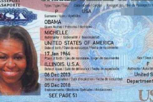 Paspor Michelle Obama Diduga Telah Diretas