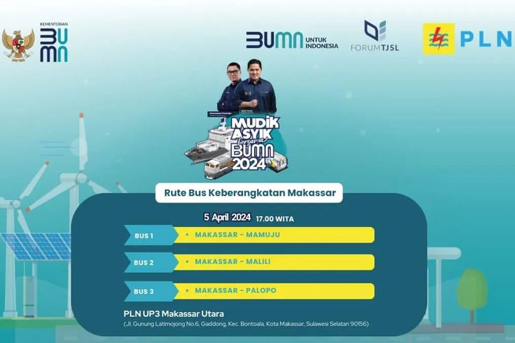 Cara daftar mudik gratis PLN 2024 dari Makassar di aplikasi PLN Mobile. 