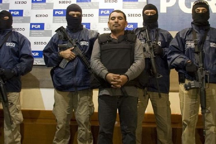 Santiago Meza Lopez alias Si Tukang Rebus saat ditangkap polisi Meksiko.