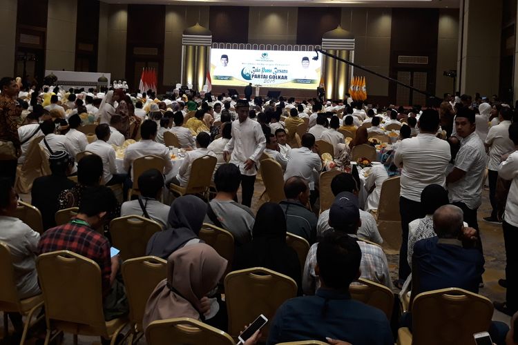 Acara buka puasa bersama Partai Golkar di Hotel Sultan, Jakarta, Minggu (19/5/2019).