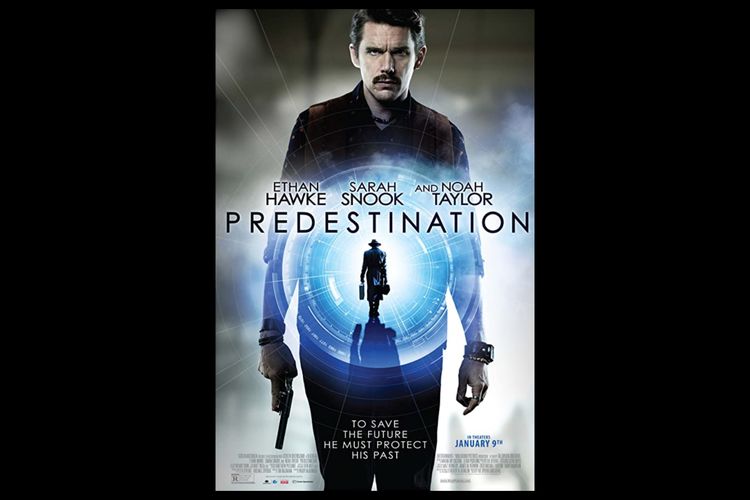 Poster film Predestination (2014). Dibintangi Ethan Hawke.