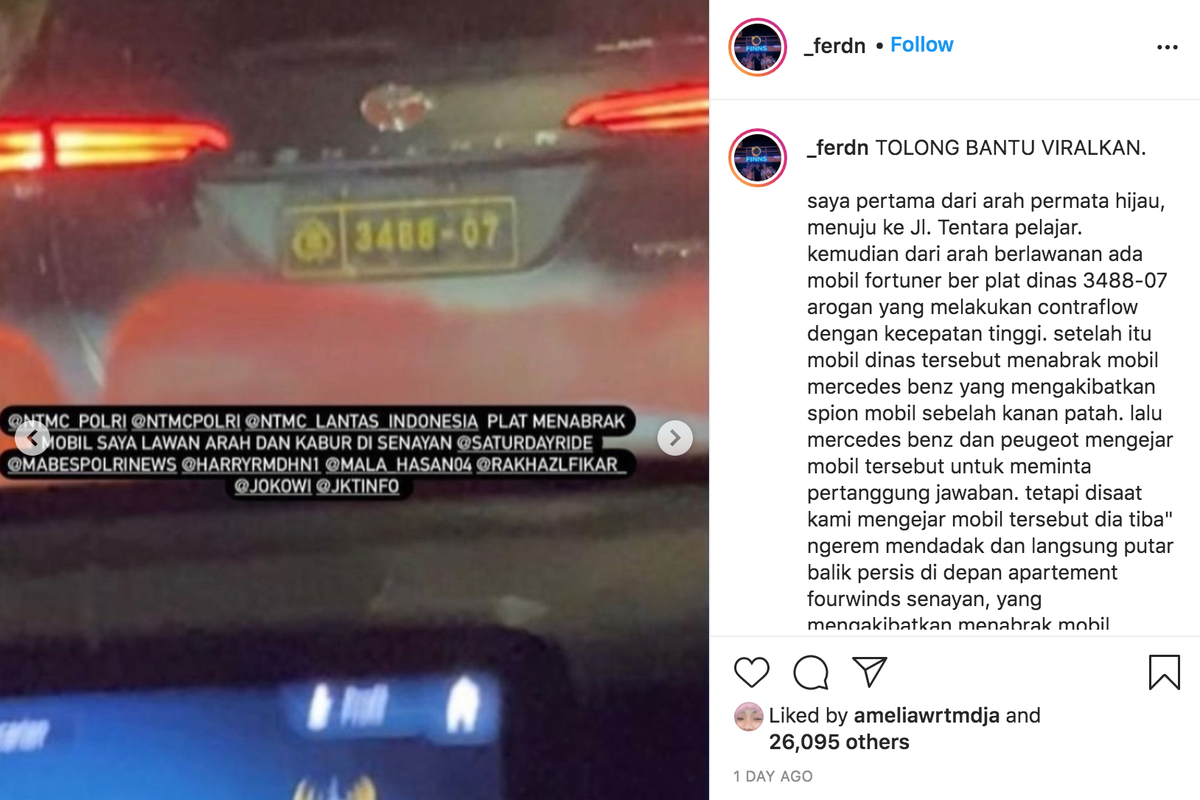 kasus fortuner lawan arah tabrak peugeot