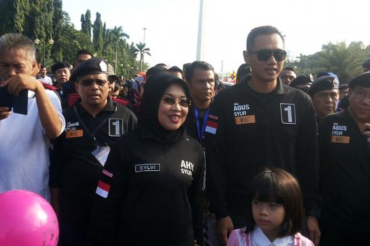 Pasangan calon gubernur dan wakil gubernur DKI Jakarta nomor pemilihan satu, Agus Harimurti Yudhoyono dan Sylviana Murni.