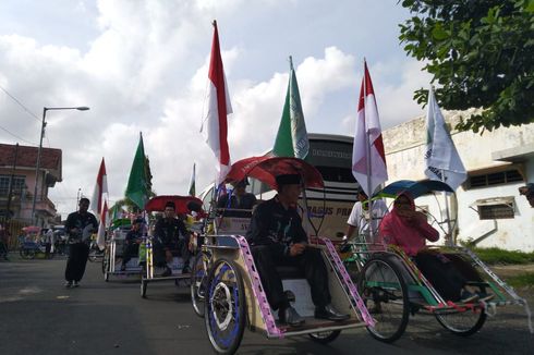 Hari Amal Bhakti, Kemenag Jember Sewa 100 Becak untuk Transportasi