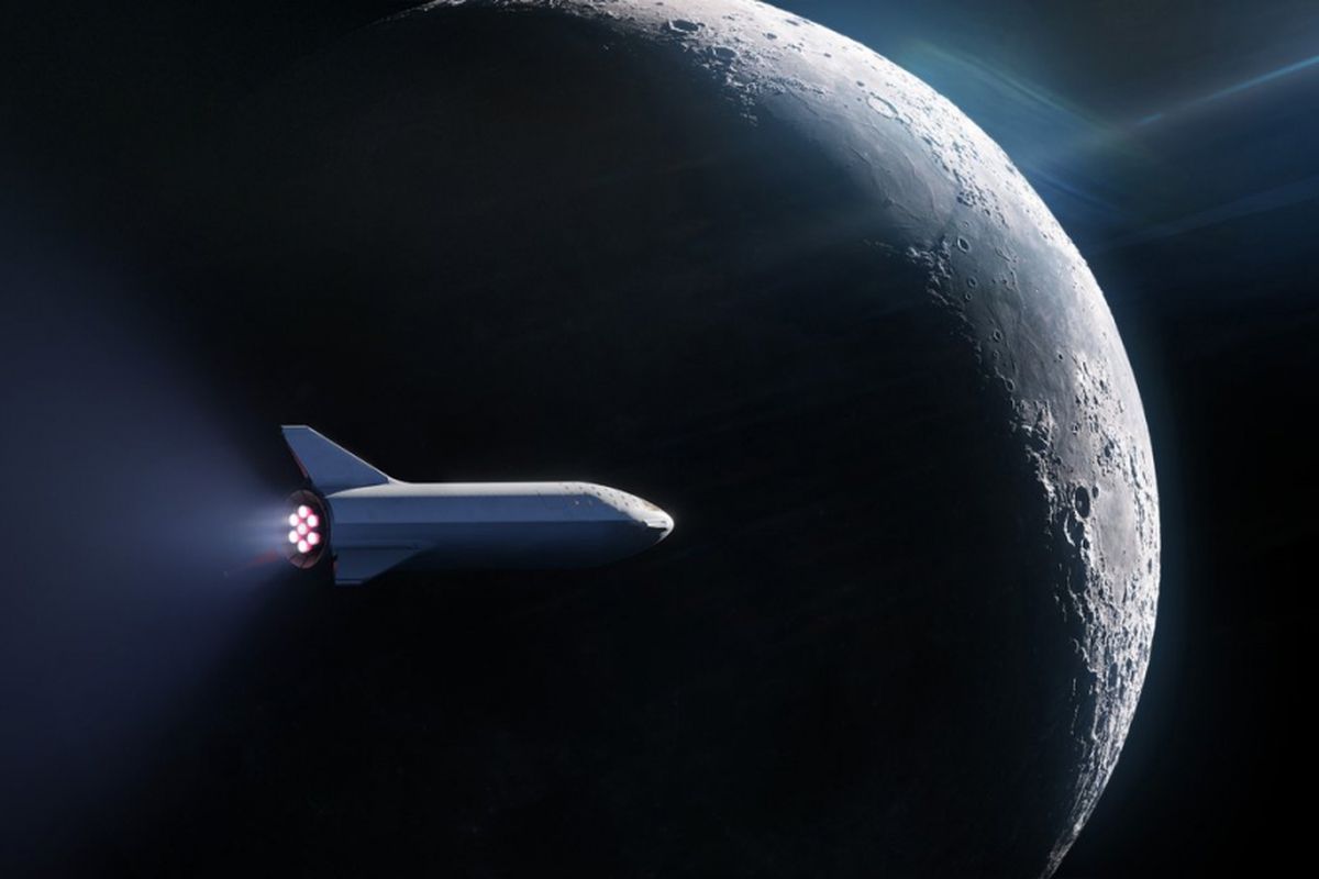 ilustrasi BFR, pesawat yang akan mengelilingi bulan