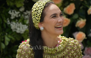 Prosesi sungkeman dan siraman Luna Maya menjelang pernikahannya dengan Maxime Bouttier di Bali, Selasa (6/5/2025).