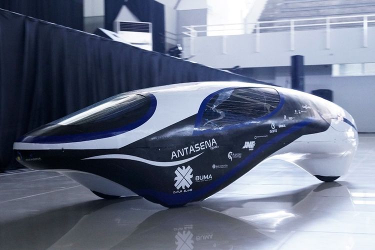 Prototipe mobil baru Tim Antasena Institut Teknologi Sepuluh Nopember (ITS) yang dinamakan Antasena Alpha.