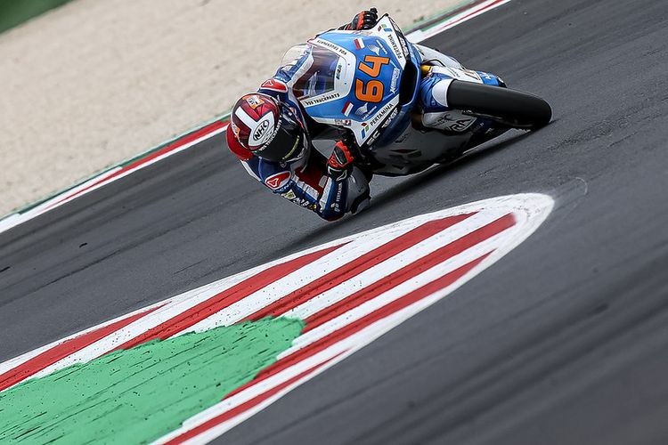 Bo Bendsneyder saat berlaga pada Moto2 San Marino 2021