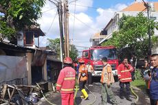 Sebuah Bengkel Motor di Denpasar Terbakar, 5 Orang Terluka